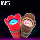 Мастурбатор вагіна, рот у вигляді об'єктиву з вібрацією INS Pussy photo 1