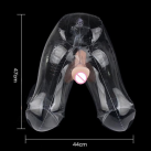 Реалістичний 4D мастурбатор, надувні ноги, вагінальний та анальний отвір із силікону photo 1
