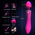 Двойной вибратор Leten Multi-Speed Stick для женщин, USB зарядка photo 4