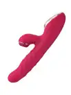 Вібратор-кролик з вакуумною стимуляцією і стовбуром, що обертається KisToy A-King Max Red photo 2
