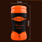 Чоловічий мастурбатор із реалістичною вагіною із силікону, 74х155 мм. photo 1