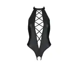 Боді з еко-шкіри з імітацією шнурівки та відкритим доступом Nancy Body black XXL/XXXL - Passion photo 3