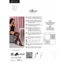 Колготки з ефектом панчох на підв'язках PassionTI112 nero-violet 1/2 (60/20 den) photo 3