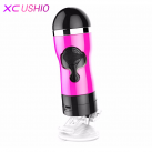 Чорний мастурбатор, що обертається, в колбі з силіконовою вагіною. photo 4