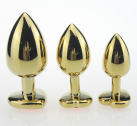Анальная пробка  H8-1-12. Металл. Золото. photo 4