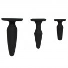 Анальные пробки из силикона, цвет черный photo 4