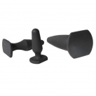 Анальные пробки из силикона, цвет черный photo 6