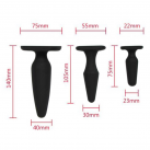 Анальные пробки из силикона, цвет черный photo 3