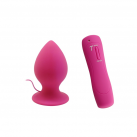 Анальная пробка с вибрацией и пультом управления, диаметр 75 мм, водонепроницаемая photo 2