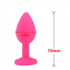 Набор анальных пробок из силикона с большим камешком photo 3