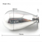 Анальний корок. Нержавіюча сталь. Довжина – 7,3 см. Ширина – 4 см. photo 1