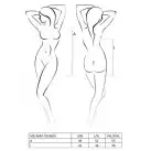 Сорочка прозрачная беби долл MELANIA CHEMISE black L/XL - Passion, трусики, на тонких бретелях photo 5