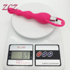 М'який силіконовий водонепроникний анальний вібратор DX205, колір рожевий photo 1