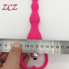 М'який силіконовий водонепроникний анальний вібратор DX205, колір рожевий photo 4