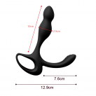 Силіконовий масажер простати, колір чорний photo 3