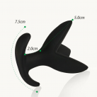 Силиконовый анальный стимулятор для женщин, цвет черный photo 4