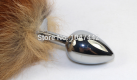 Анальная пробка Fox Anal Plug из нержавеющей стали, хвост 35 см photo 1