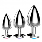 Анальна пробка із нержавіючої сталі Butt Plug 3 шт photo 6