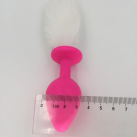 Силиконовая анальная пробка с хвостом 35 мм * 80 мм  photo 4