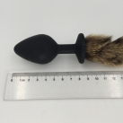 Силиконовая анальная пробка с хвостом 35 мм * 80 мм  photo 4