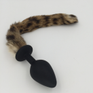 Силиконовая анальная пробка с хвостом 35 мм * 80 мм  photo 3