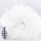 Анальная пробка с резьбой и мягким хвостиком photo 2