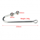 Анальный крюк с 2 шариками из нержавеющей стали Butt Plug 25 Шт photo 1