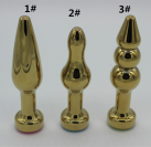 Анальная пробка H8-1-16 из нержавеющей стали со стразом photo 3