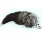 Анальная пробка из нержавеющей стали с хвостом 72*28 мм  photo 2