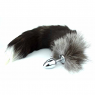 Анальная пробка из нержавеющей стали с хвостом 72*28 мм  photo 4