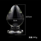 Стеклянная анальная пробка 60 мм  photo 3