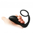 Массажер простаты. С кольцом. Силикон. photo 1