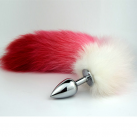 Металлическая анальная пробка с хвостиком, 70х28 мм photo 6