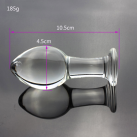 Стеклянная анальная пробка, 4.5 см photo 2