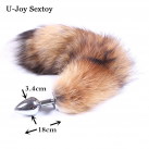 Анальная пробка. С хвостом. Нержавеющая сталь. photo 5