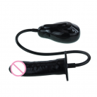 Фаллоимитатор. Надувной. Черный. Вибрационный. photo 3