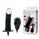 Фаллоимитатор. Надувной. Черный. Вибрационный. photo 2