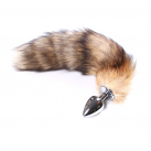 Металлическая анальная пробка с хвостом photo 5