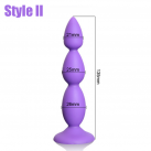 Силиконовый анальные бусы Davidsource, цвет фиолетовый, 135 мм photo 3