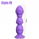 Силиконовый анальные бусы Davidsource, цвет фиолетовый, 135 мм photo 1