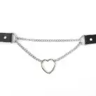 Чокер на шию Серце Art of Sex - Paris, з натуральної шкіри, колір Чорний photo 3