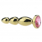 Металлическая анальная пробка со стразом photo 1