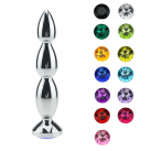 Металлическая анальная пробка со стразом photo 3