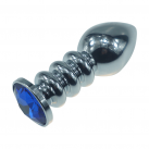 Небольшая анальная пробка со стразом, диаметр 28 мм photo 2