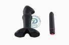 Черная анальная пробка с вибрацией photo 4