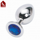 Анальний затор Davidsource Jeweled Metal Silver, 100х39 мм photo 2