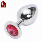 Анальний затор Davidsource Jeweled Metal Silver, 100х39 мм photo 1