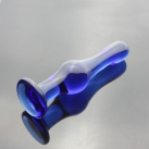 Стеклянный фаллоимитатор, цвет синий, длина 14,5 см photo 6