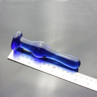 Стеклянный фаллоимитатор, цвет синий, длина 14,5 см photo 4