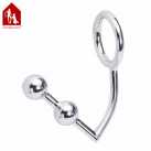 Анальный крюк с кольцом и шариками Davidsource 30 мм  photo 1